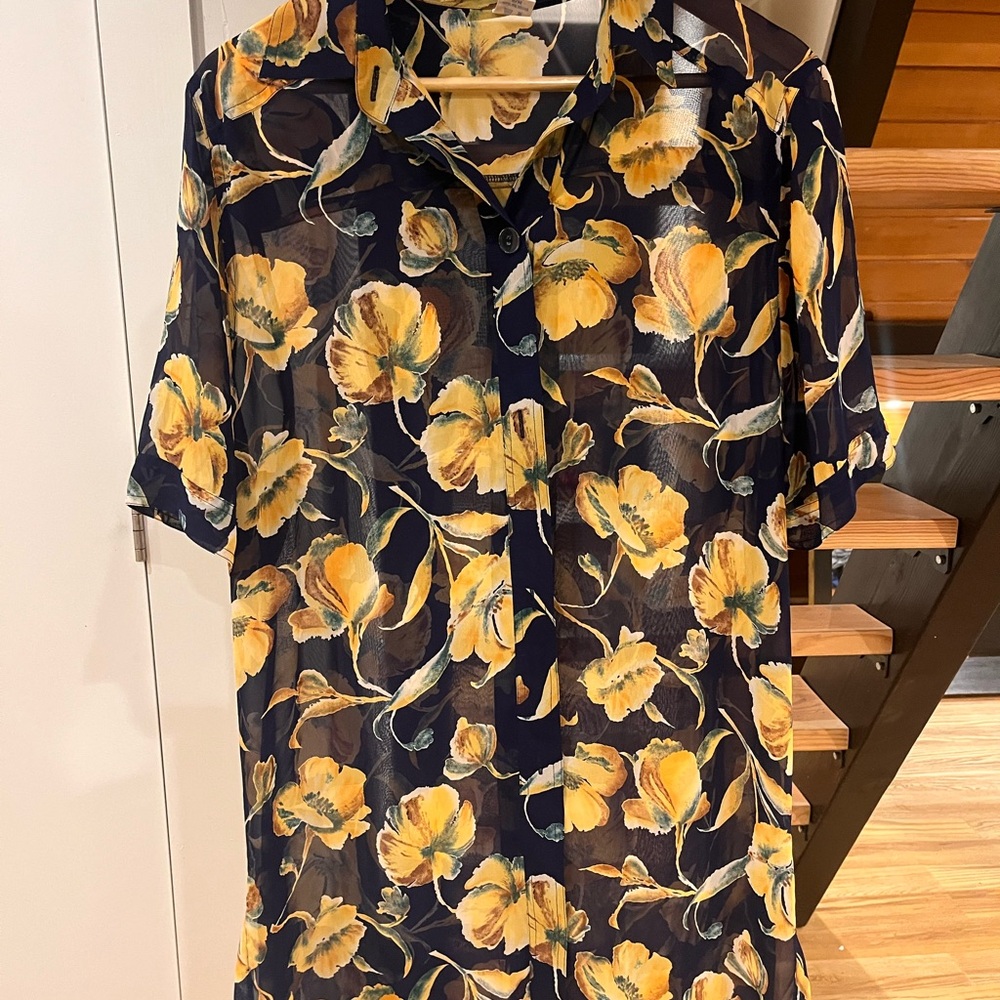 Vintage Floral Sheer Blouse